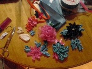 fabric flower experiments